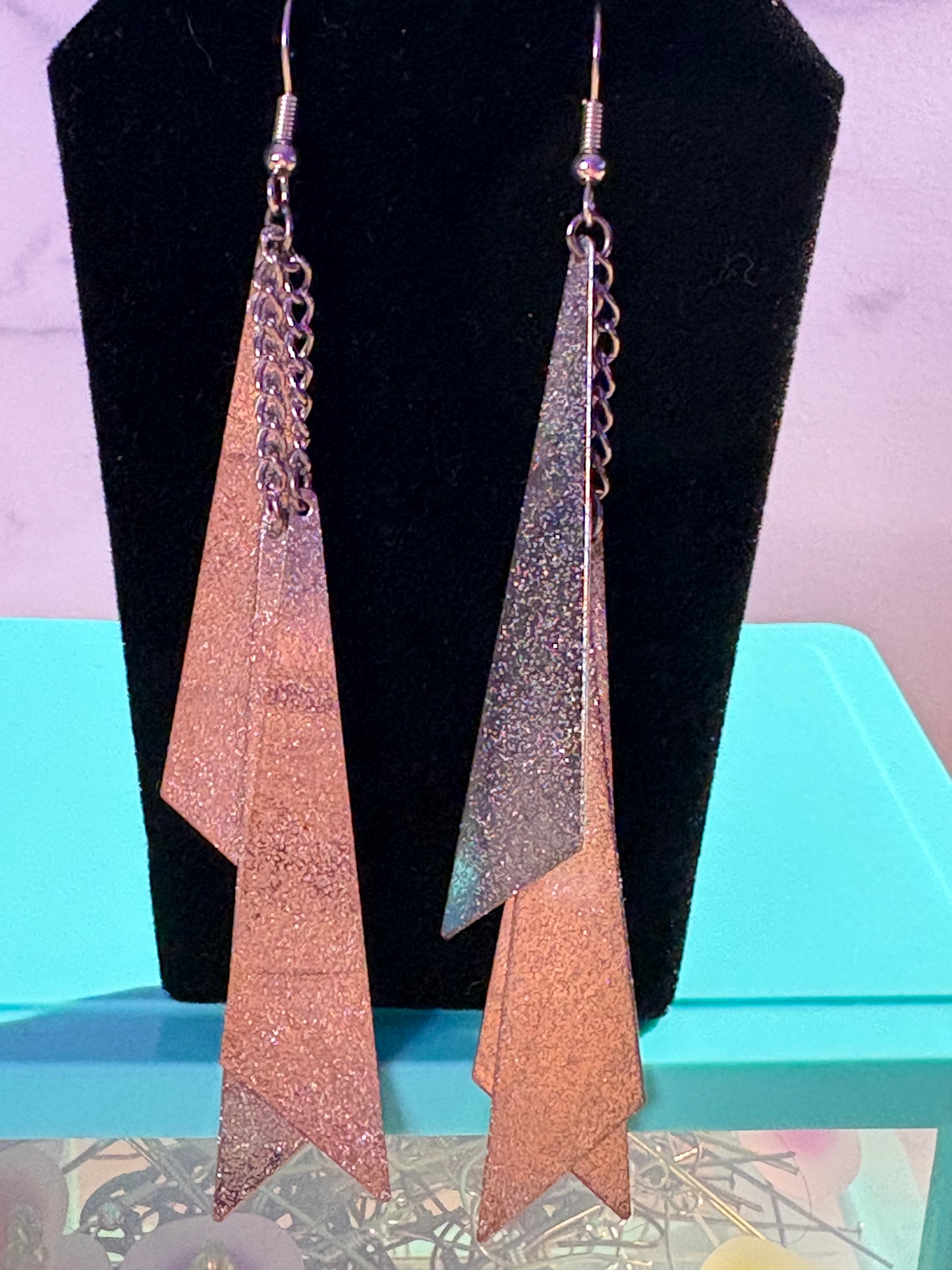 Obtuse silver earrings