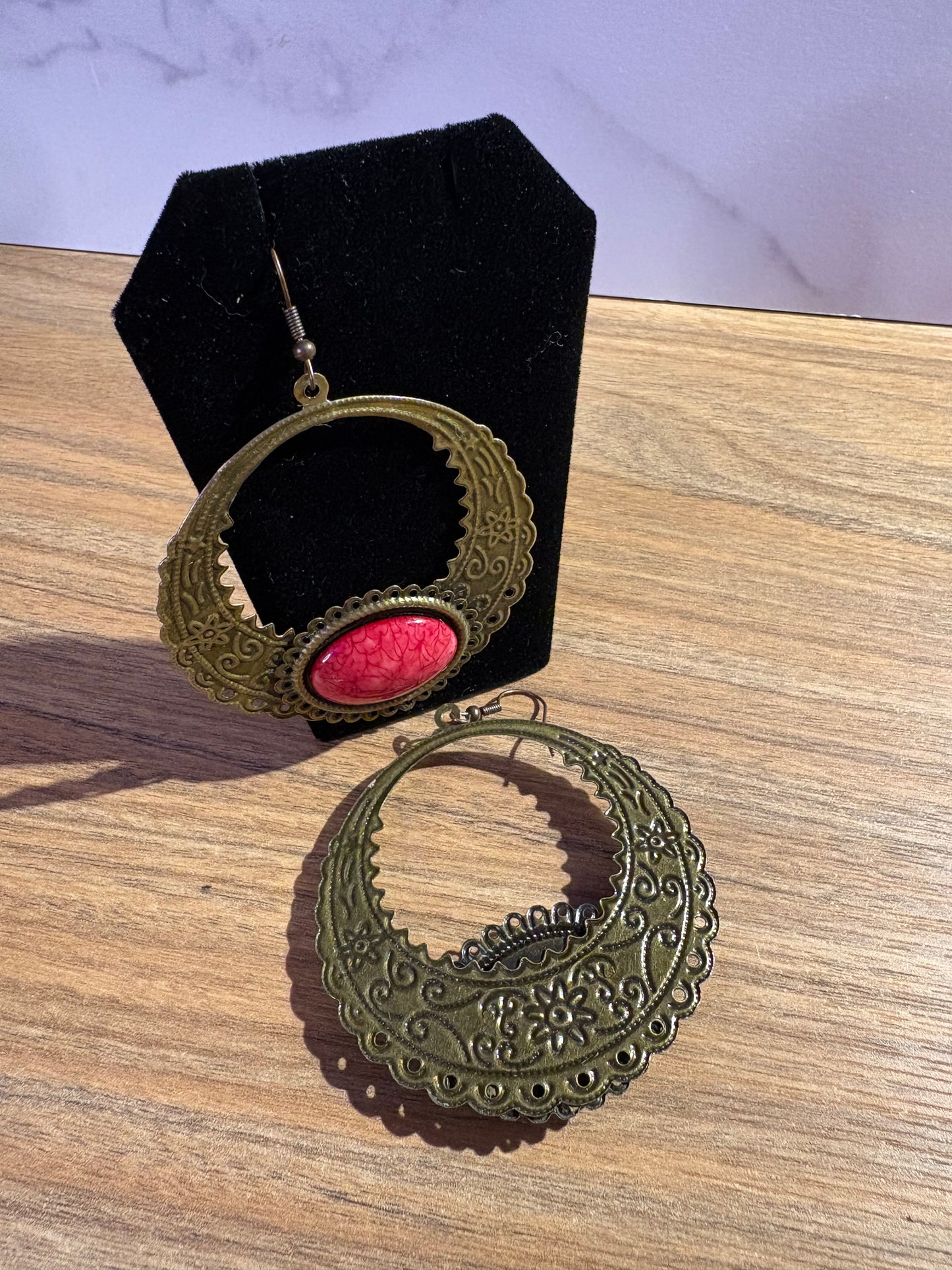Bronze Eye Earrings
